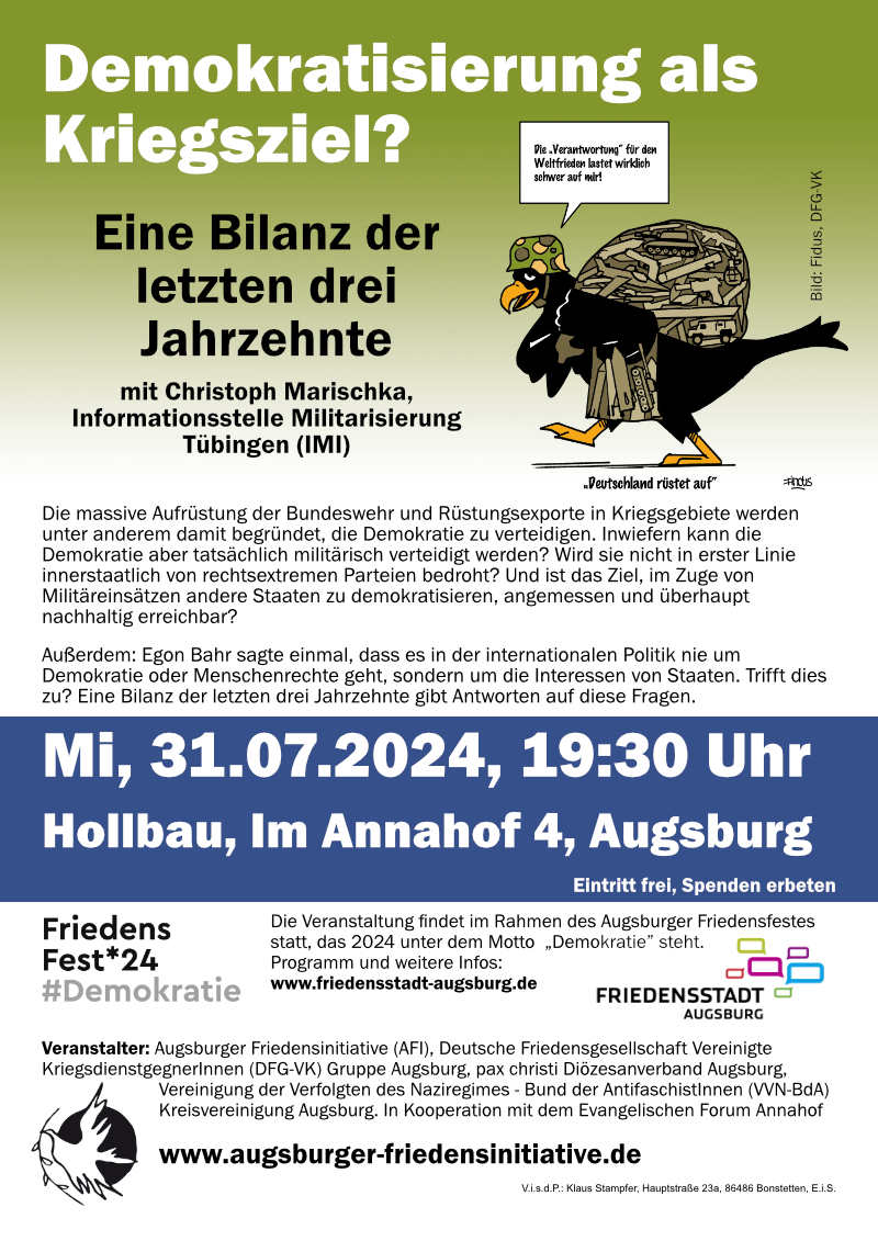 Flyer "Demokratisierung als Kriegsziel" Flyer "Demokratisierung als Kriegsziel"