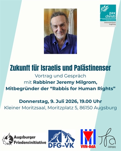 Jeremy Milgrom, Zukunft für Israelis und Palästinenser in Würde und Sicherheit