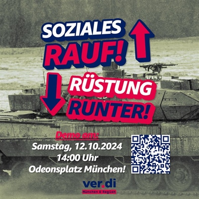 SOZIALES rauf – RÜSTUNG runter