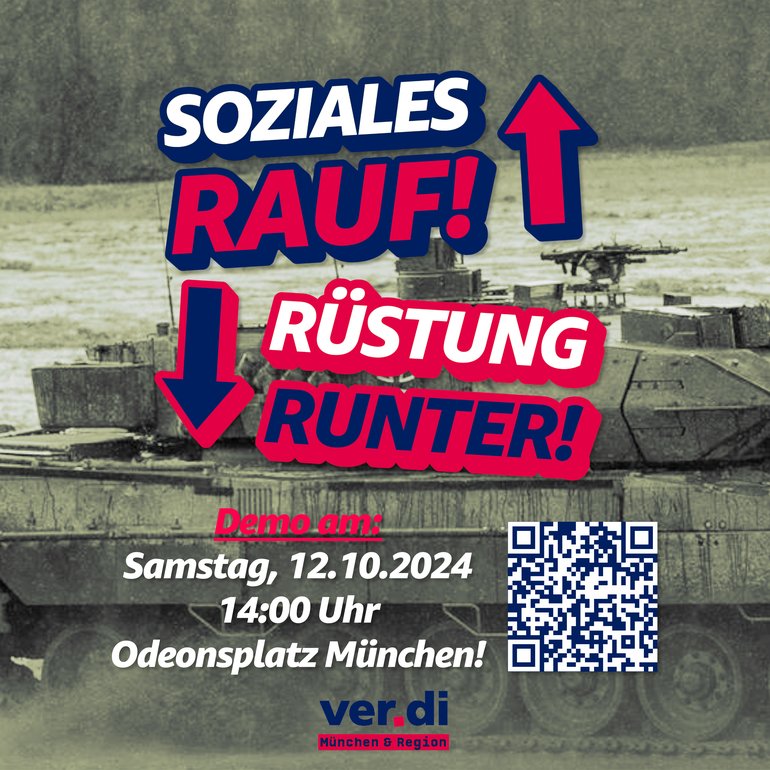 SOZIALES rauf – RÜSTUNG runter
