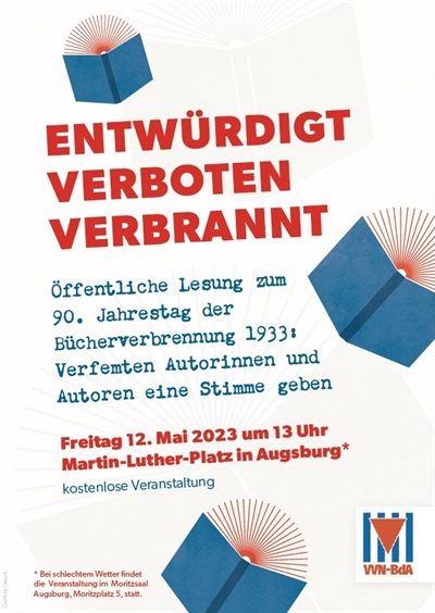 Lesung zum 90. Jahrestag der Bücherverbrennung 1933