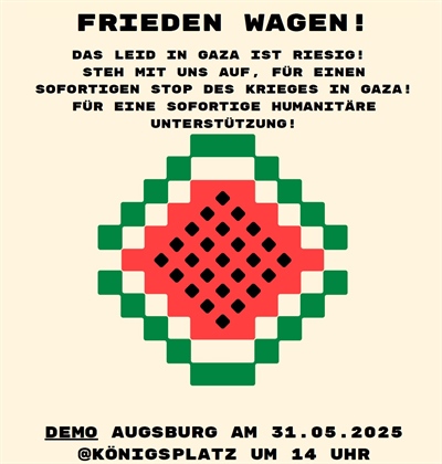 Frieden wagen! Für ein sofortiges Ende des Krieges in Gaza