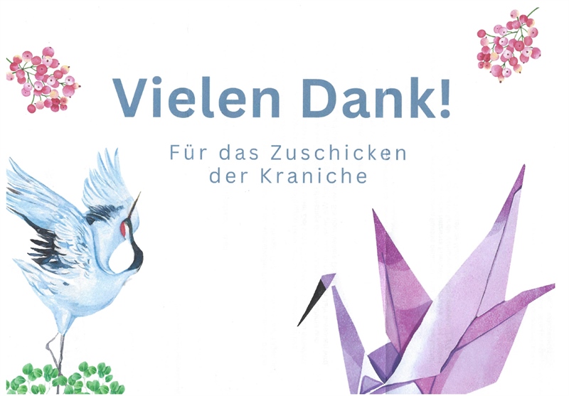 350 Kraniche für Hiroshima