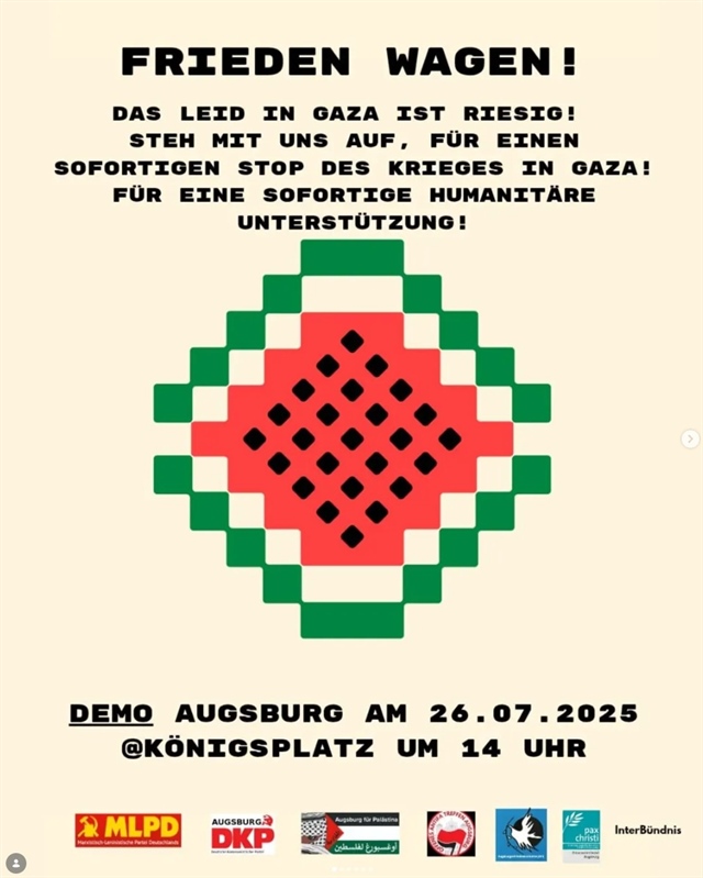 Frieden wagen! Demo für einen sofortigen Waffenstillstand in Gaza