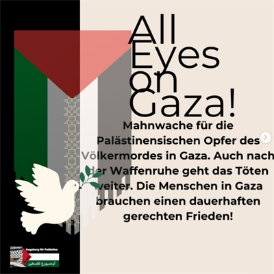Mahnwache für die Opfer in Gaza
