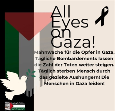 Mahnwache für die Opfer in Gaza