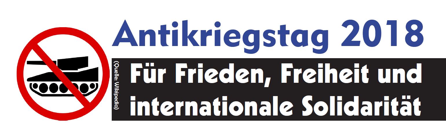 Banner Antikriegstag 2018