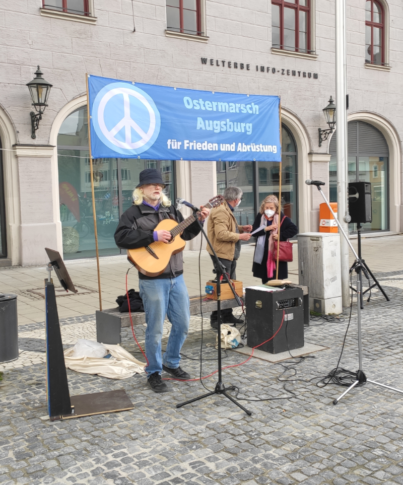 Sam Rasta beim Ostermarsch 2021