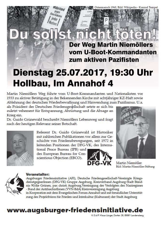 Flyer Niemöller-Veranstaltung